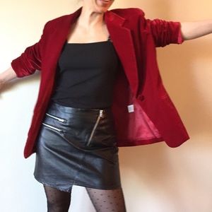 H&M faux leather mini skirt